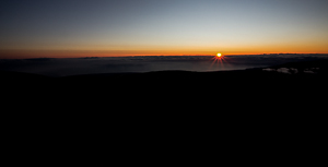Levé de soleil sur la pente du Piton des Neiges